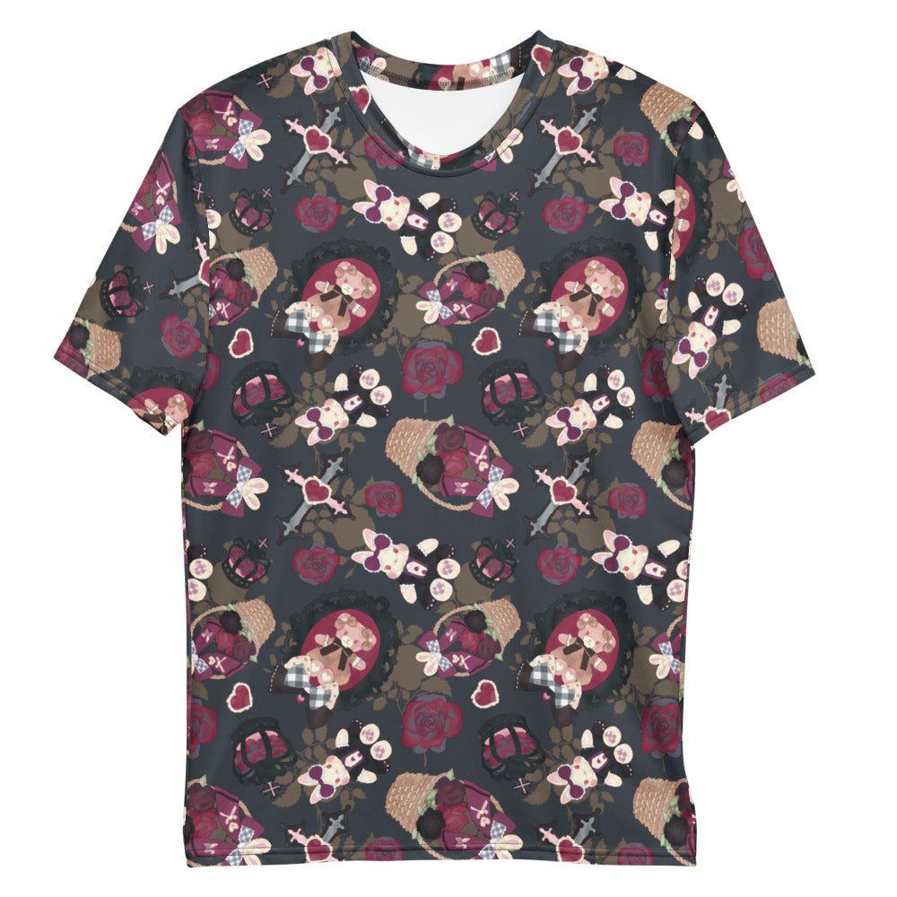 Men's Gothic Teddy T-shirt featuring a unique pattern, crafted from smooth, durable polyester for ultimate comfort.