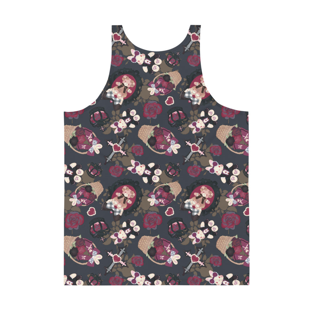 Men's Gothic Teddy Tank Top featuring vibrant colors and a relaxed fit, perfect for stylish comfort.