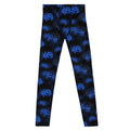 Men's Higanbana Leggings feature a stylish blue floral design, perfect for active wear or layering during workouts.