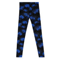 Men's Higanbana Leggings feature a vibrant blue floral design, perfect for any workout or casual wear.