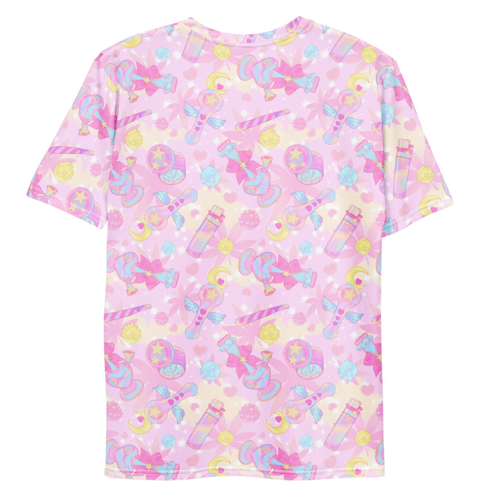 Stylish Men's Indica Magica T-shirt featuring a vibrant all-over print, perfect for comfort and durability.