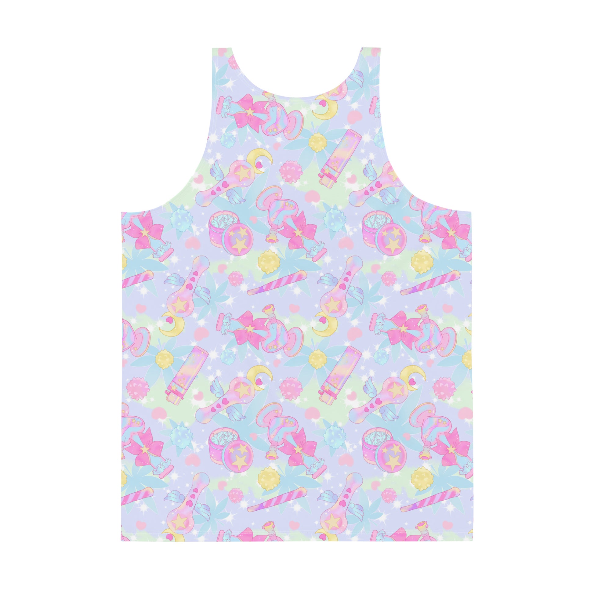 Vibrant Men's Indica Magica Tank Top featuring soft, stretchy material for a fabulous fit and stylish look.