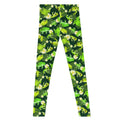 Stylish Men's Kero-kero Leggings featuring a vibrant frog and leaf pattern, perfect for workouts and activities.