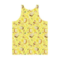 Vibrant Men's Lemon Tank Top featuring a fun lemon pattern, perfect for a stylish and relaxed summer look.