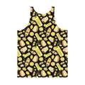Bright and vibrant Men's Lemon Tank Top featuring playful lemon patterns, perfect for a stylish summer look.