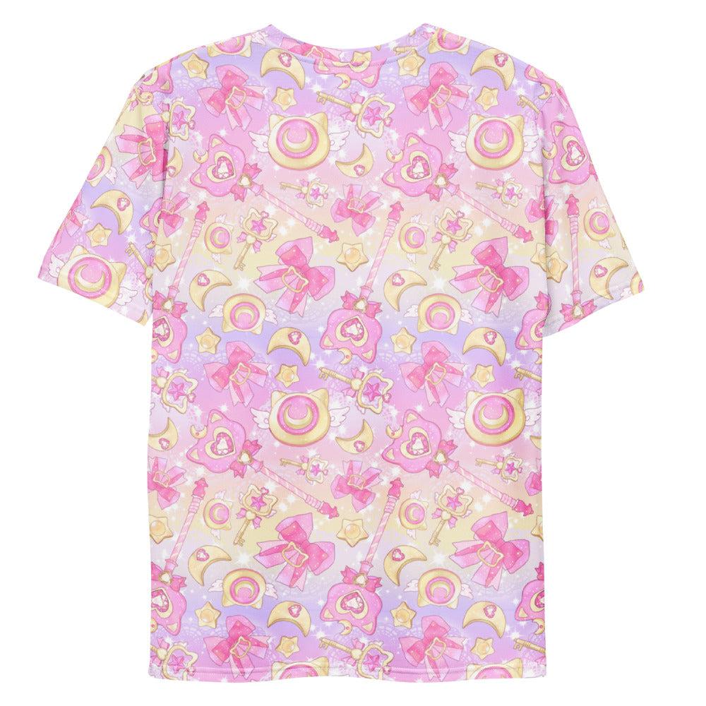 Bright and playful, the Men's Magical Girl T-shirt features a whimsical all-over print for ultimate comfort and style.