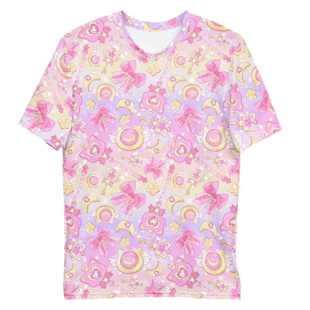 Colorful Men's Magical Girl T-shirt featuring a playful pattern, perfect for comfort and style from your favorite store.