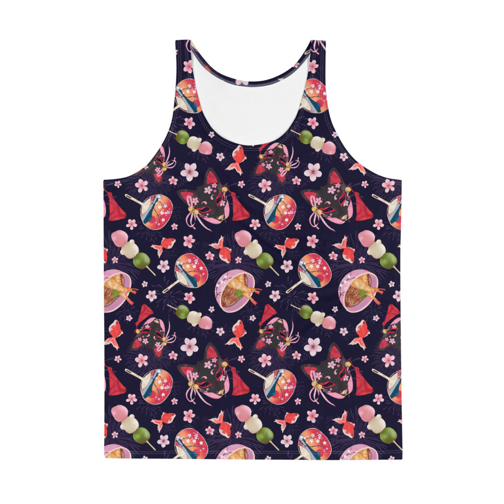 Colorful Men's Matsuri Tank Top features vibrant patterns and a relaxed fit, perfect for summer style and comfort.
