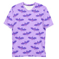 Stylish Men's Morrigan T-shirt featuring a fun bat print, made from soft, stretchy polyester for ultimate comfort.