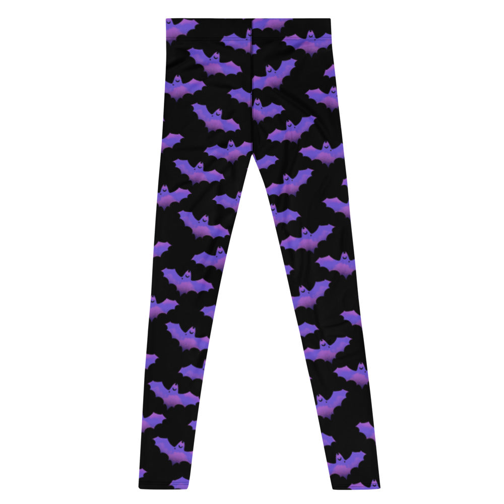 Men's Morrigan Leggings featuring a unique bat design, perfect for workouts and active lifestyles. Shop now!