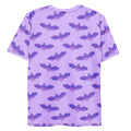 Men's Morrigan T-shirt features a vibrant bat pattern, offering comfort and style for everyday wear.