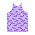 Shop the Men's Morrigan Tank Top featuring a vibrant bat print and soft, stretchy material for ultimate comfort.