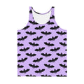 Men's Morrigan Tank Top featuring a vibrant bat design, perfect for a comfortable and stylish look.