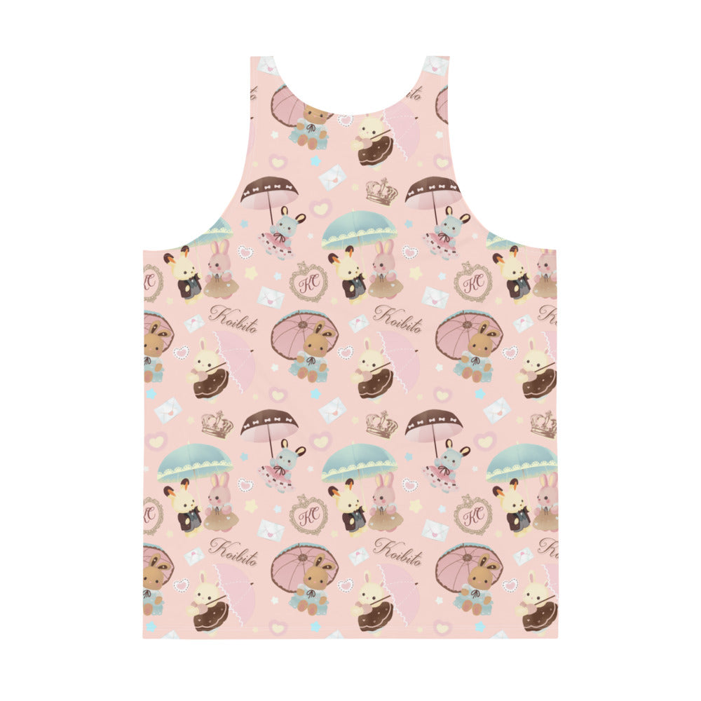 Stylish Men's Parasol Bunny Tank Top featuring a playful design, soft material, and a relaxed fit perfect for summer.