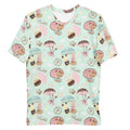 Brighten your spring wardrobe with the Men's Parasol Bunny T-shirt, featuring adorable bunnies and pastel colors.