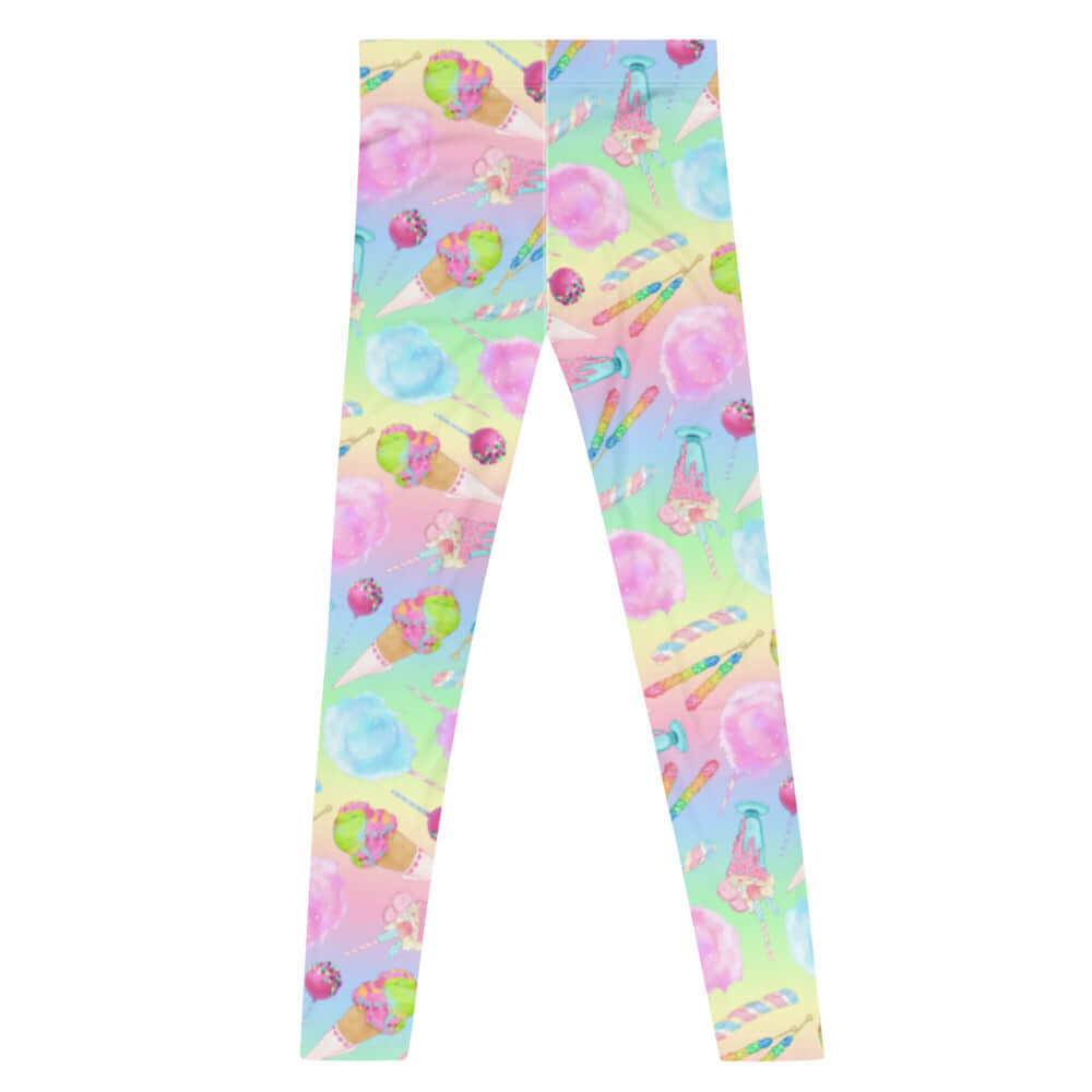 Colorful and fun, the Men's Rainbow Candy Leggings are perfect for workouts or casual wear, offering comfort and style.