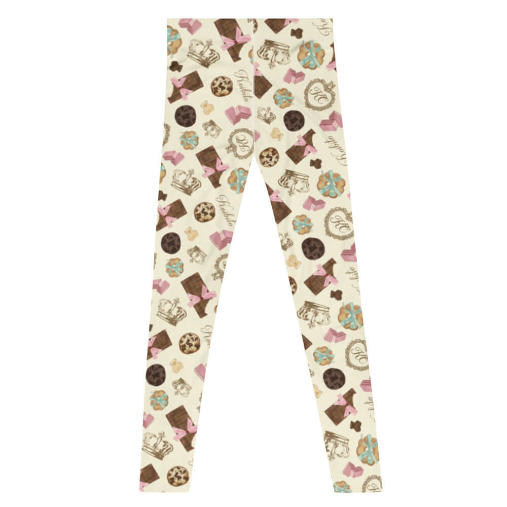 Men's Royal Cookie Leggings feature a fun cookie print, perfect for workouts or casual wear. Stay active in style!