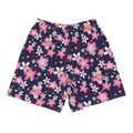 Men's Sakura Athletic Shorts feature a vibrant floral design, perfect for running or any active lifestyle.