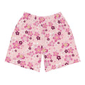 Men's Sakura Athletic Shorts feature a floral design, perfect for running or workouts. Easy to wear for any activity.