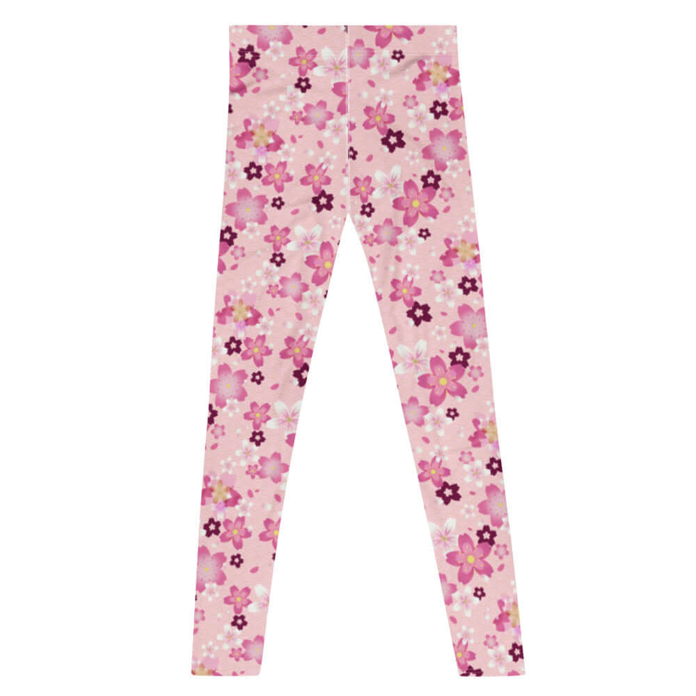 Men's Sakura Leggings feature a vibrant floral design, perfect for workouts or casual wear. Embrace your active lifestyle!