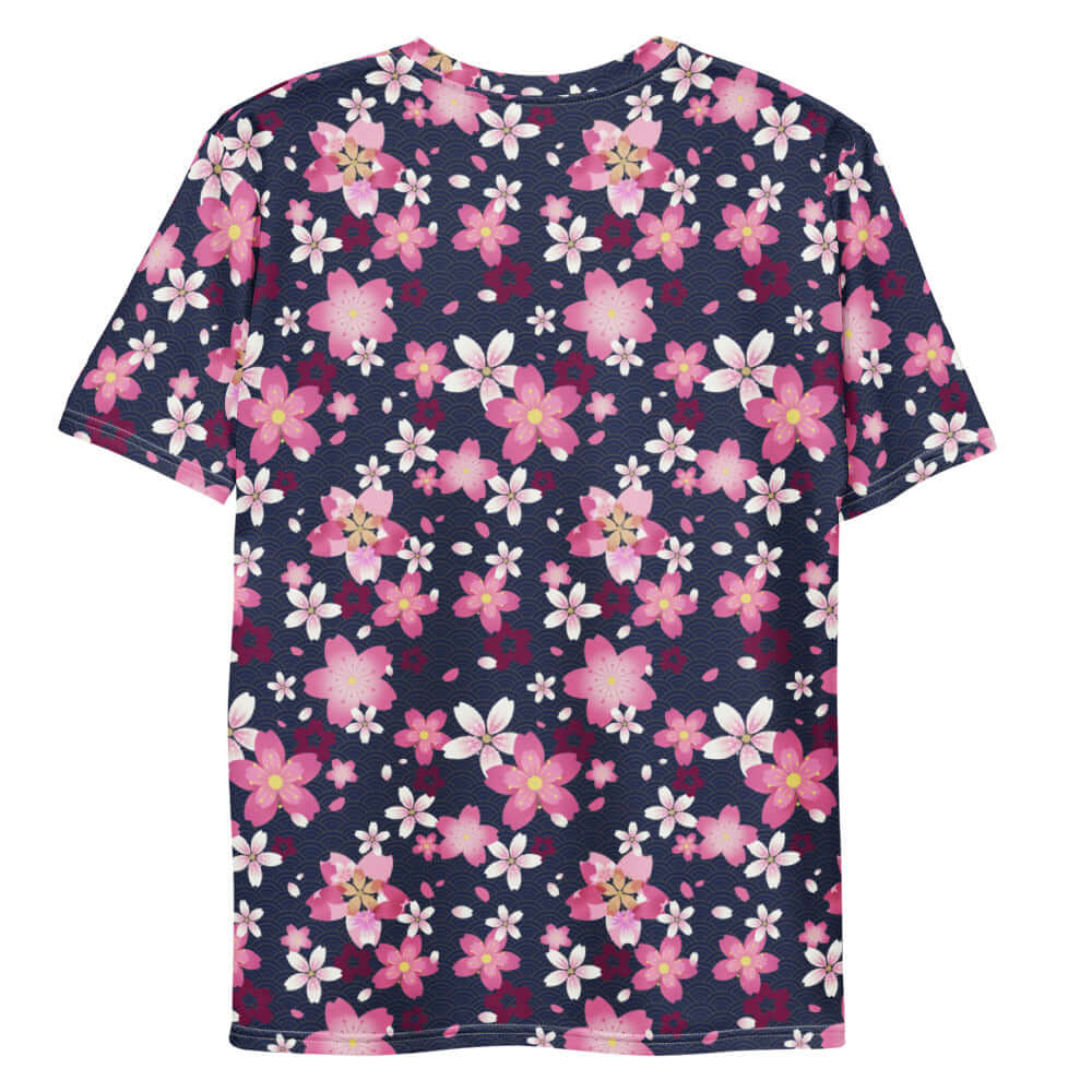 Men's Sakura T-shirt features a vibrant floral design, crafted for comfort and durability, perfect for any casual look.