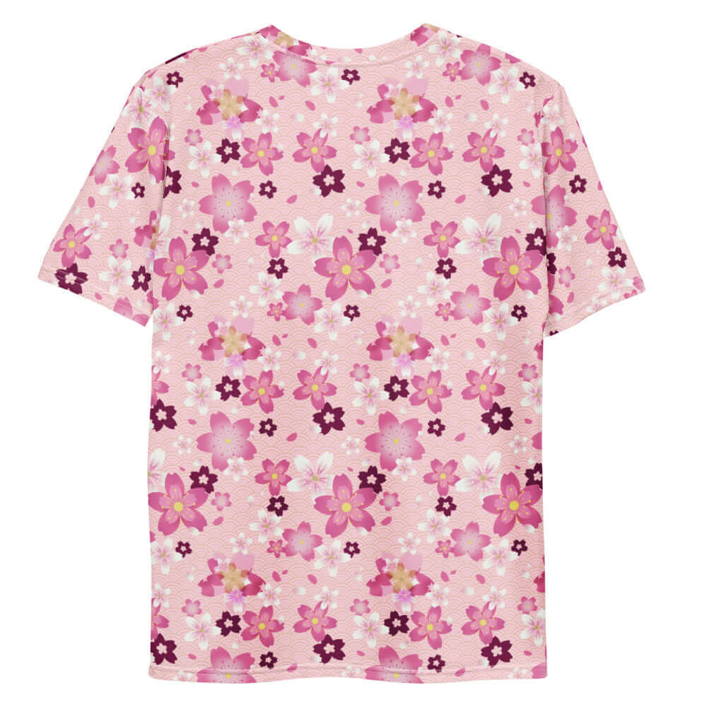 Men's Sakura T-shirt featuring a vibrant floral print, made from soft, durable fabric for ultimate comfort.