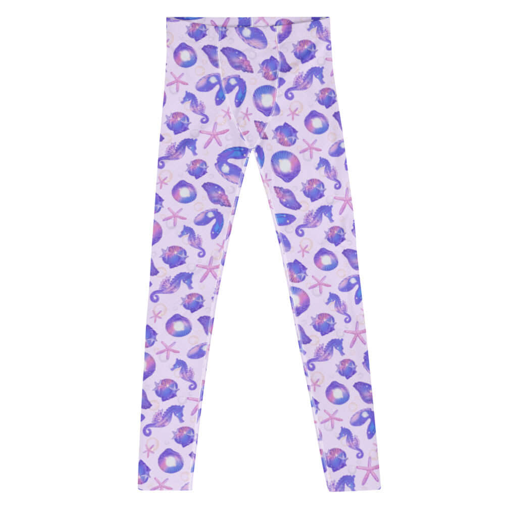 Men's Sea Princess Leggings featuring a vibrant ocean-themed print, perfect for active lifestyles and workouts.