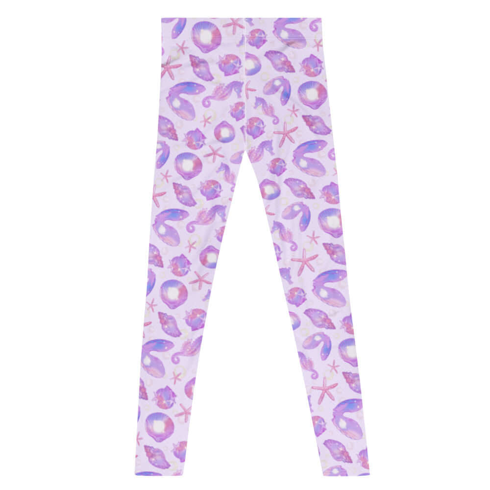 Men's Sea Princess Leggings with a vibrant sea-themed design, perfect for workouts and everyday wear.