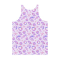Vibrant Men's Sea Princess Tank Top featuring seashell and starfish patterns, perfect for a relaxed summer look.