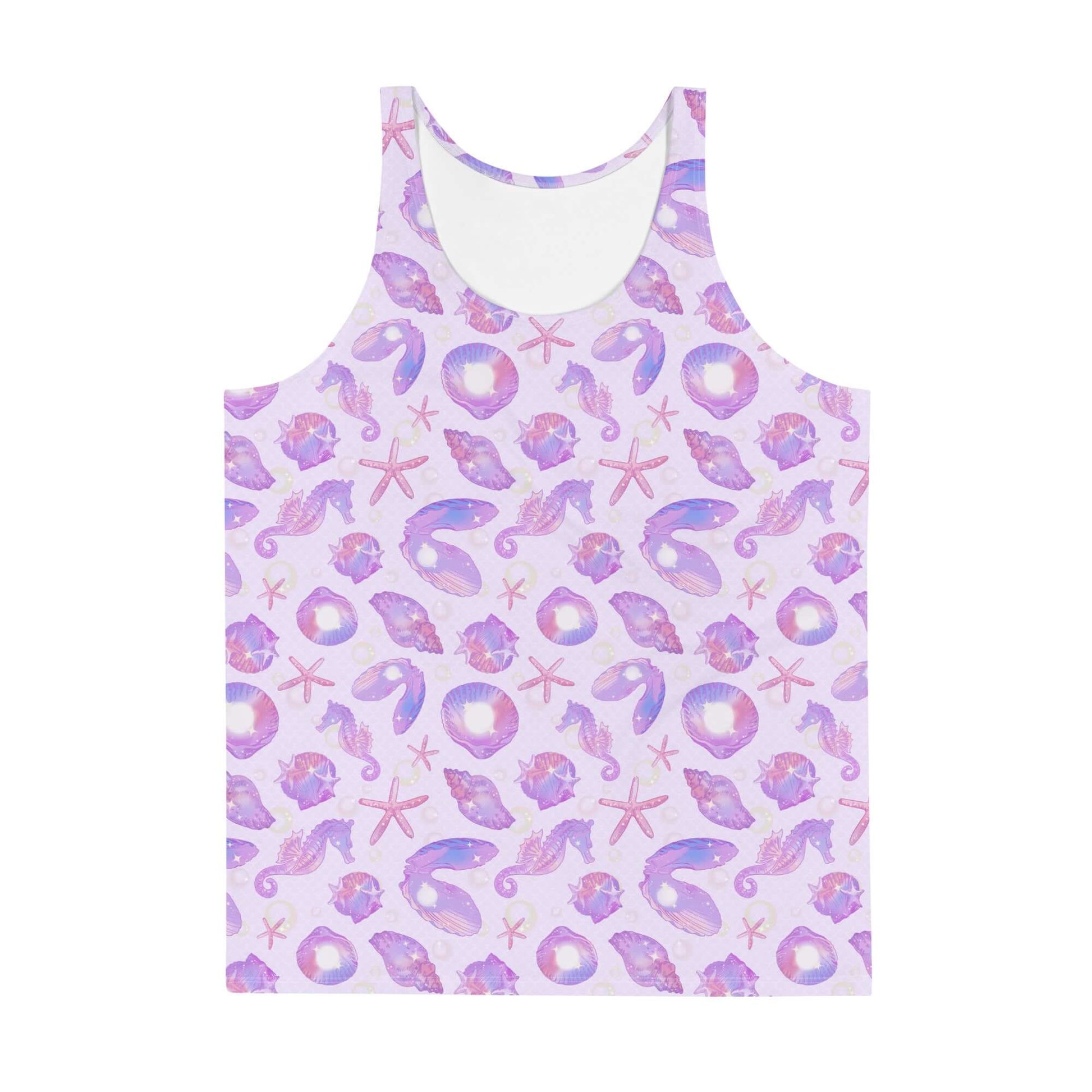 Men's Sea Princess Tank Top features vibrant colors and a relaxed fit, perfect for a fabulous summer look.