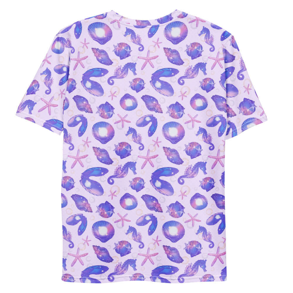 Men's Sea Princess T-shirt features vibrant sea-themed prints, perfect for comfort and style. Ideal for beach lovers.