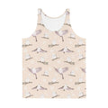 Men's Snow Bird Tank Top featuring vibrant colors and a relaxed fit, perfect for stylish comfort.