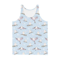 Men's Snow Bird Tank Top featuring vibrant colors and a comfy fit, perfect for a stylish summer look.