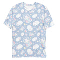 Stylish Men's Snow Bunny T-shirt featuring adorable bunny prints on a soft, stretchy fabric for ultimate comfort.
