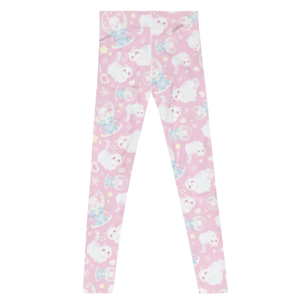 Men's Snow Kitten Leggings offer a fun, soft, and stretchy fit for active styles and workouts. Perfect for any occasion!