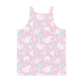 Men's Snow Kitten Tank Top features vibrant colors and a soft, relaxed fit, perfect for a stylish look.