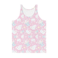 Men's Snow Kitten Tank Top features a vibrant, soft design with a relaxed fit, perfect for a stylish look.