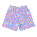 Men's Space Athletic Shorts feature a vibrant space-themed design, perfect for any sport or activity.