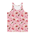 Bright and vibrant Men's Sugar Sweetheart Tank Top featuring a playful print, perfect for a relaxed and stylish look.
