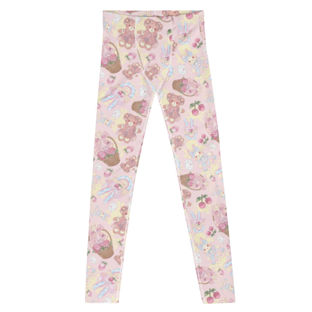 Men's Sweet Teddy Leggings in a playful pattern, perfect for active wear and stylish comfort. Ideal for workouts!