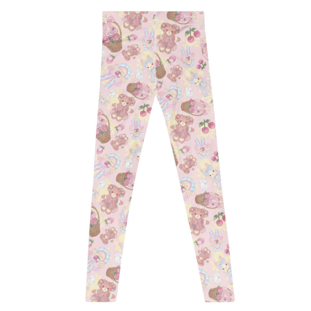 Stylish Men's Sweet Teddy Leggings featuring a playful teddy bear design, perfect for workouts or casual wear.
