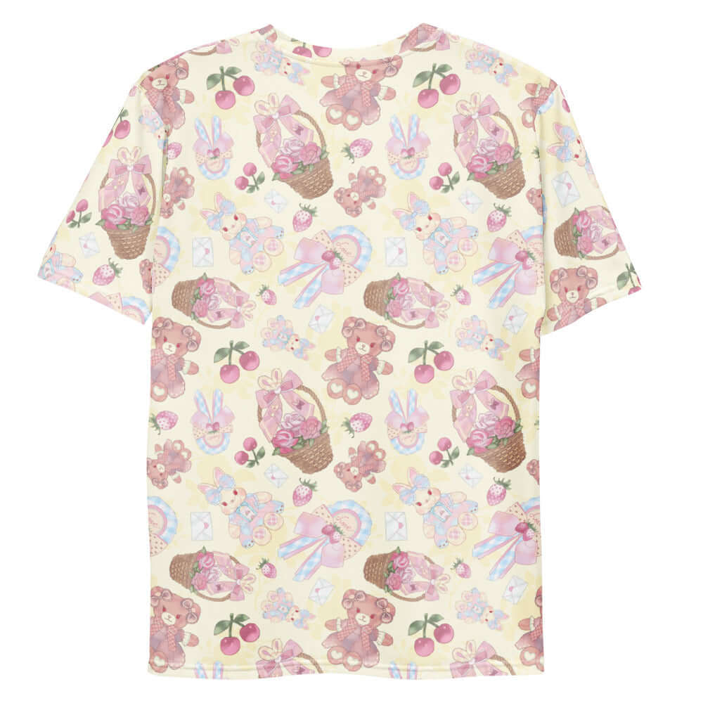 Men's Sweet Teddy T-shirt features a cute teddy bear print, crafted from soft, durable fabric for all-day comfort.