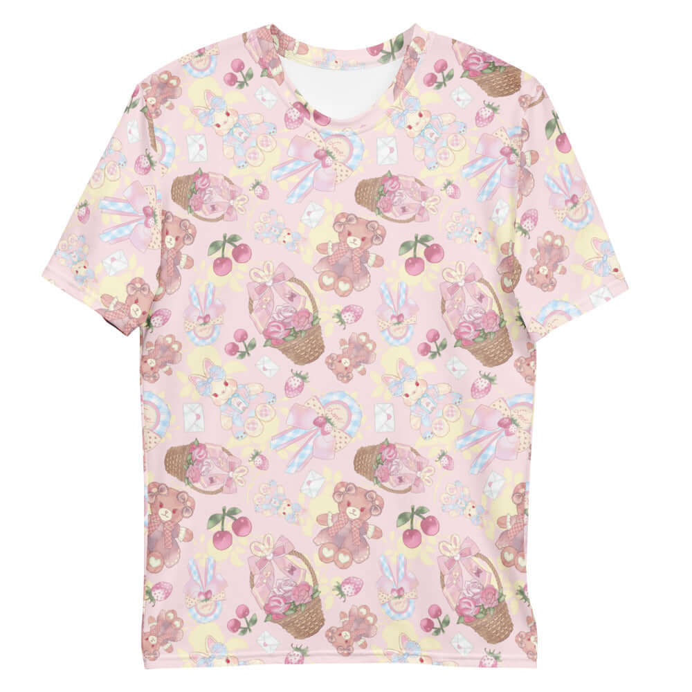 Men's Sweet Teddy T-shirt featuring a playful design in soft, stretchy fabric perfect for everyday comfort.