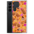 Momiji Samsung® Clear Case featuring a vibrant design, offering protection from scratches and dirt for your phone.