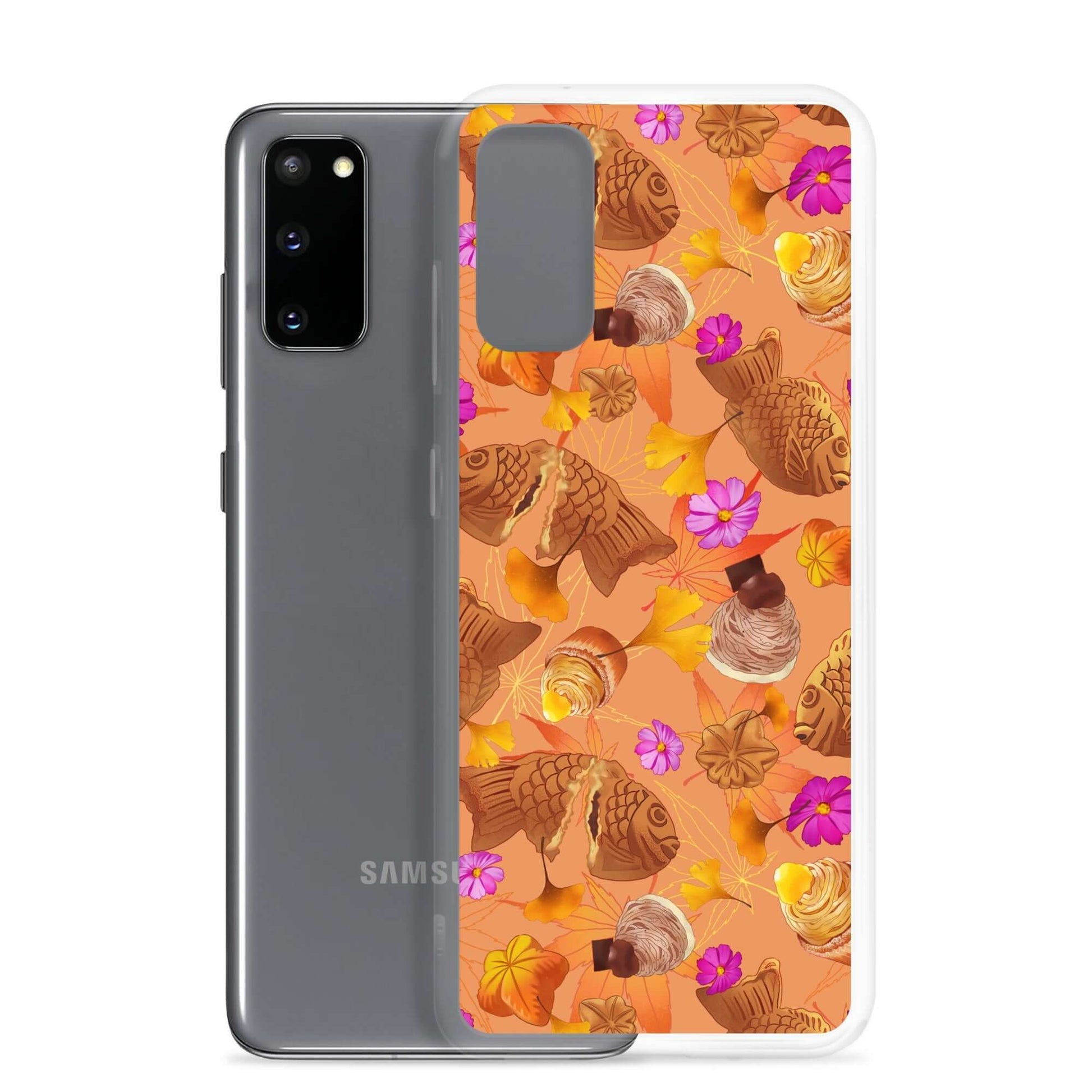 Protect your phone stylishly with the Momiji Samsung® Clear Case, featuring a unique design and flexible sides.