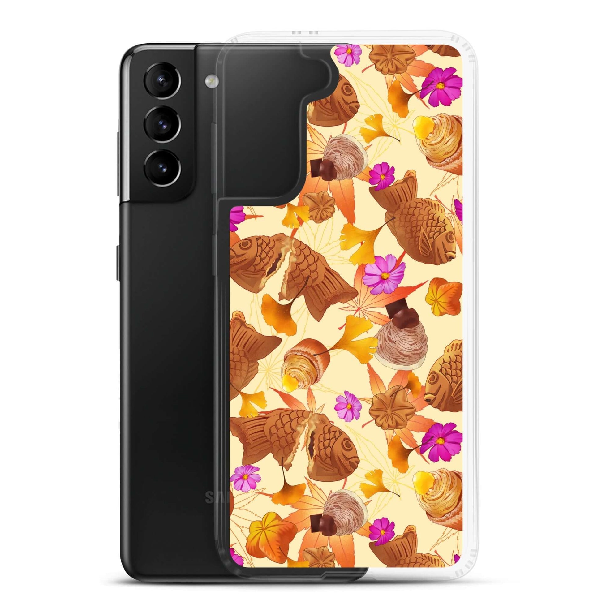 Sleek Momiji Samsung® Clear Case for Galaxy S21+, offering stylish protection against scratches and dirt.