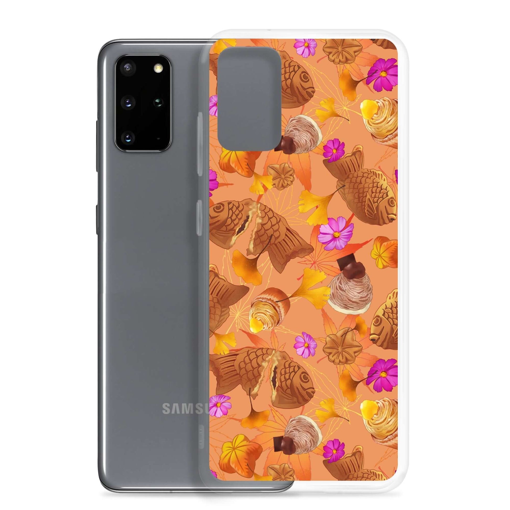 Momiji Samsung® Clear Case showcases a vibrant design while protecting your phone from scratches and dirt.