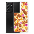 Sleek Momiji Samsung® Clear Case showcases a stylish design while offering protection from scratches and dirt.