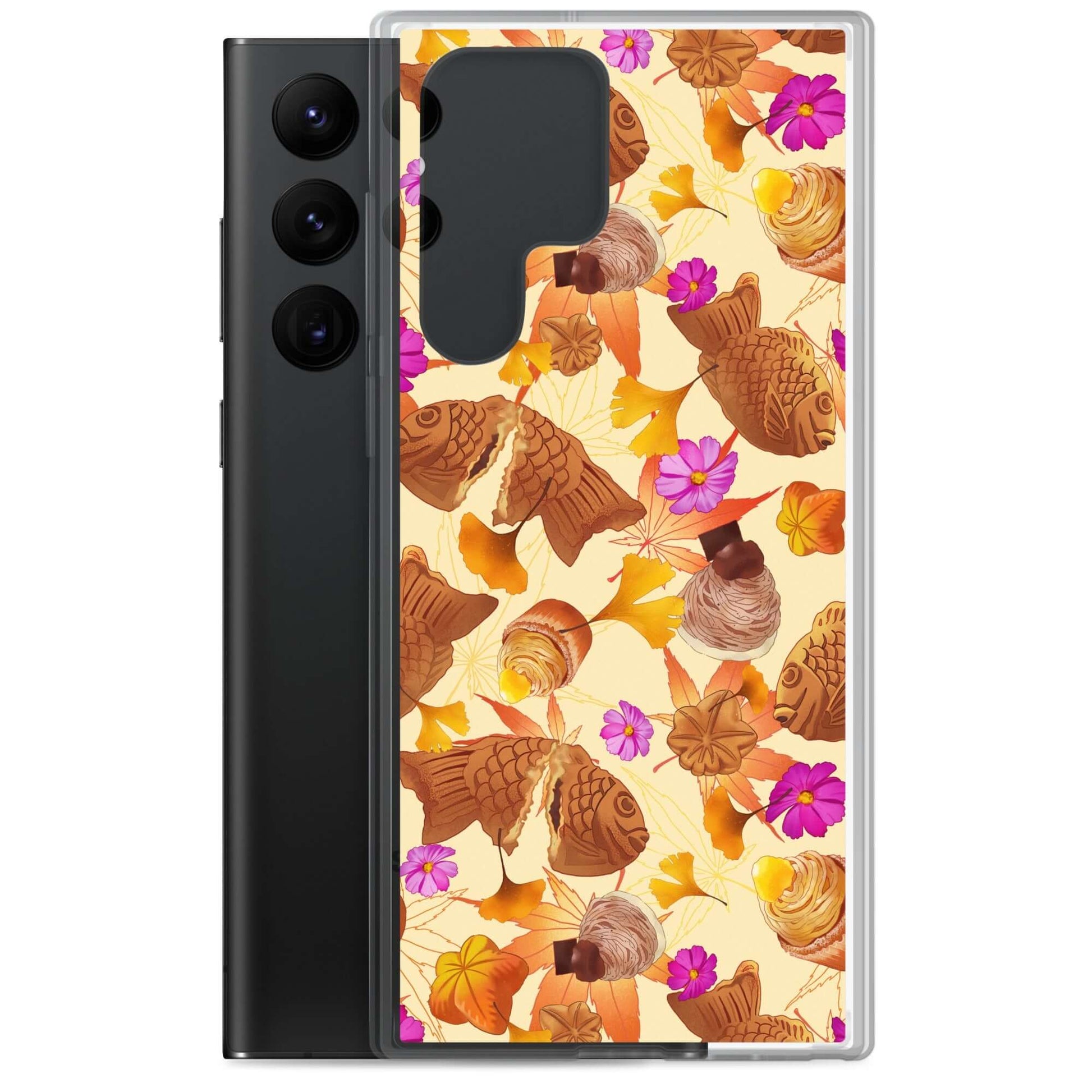 Momiji Samsung® Clear Case features vibrant designs, offering durable protection for your Samsung Galaxy phone.