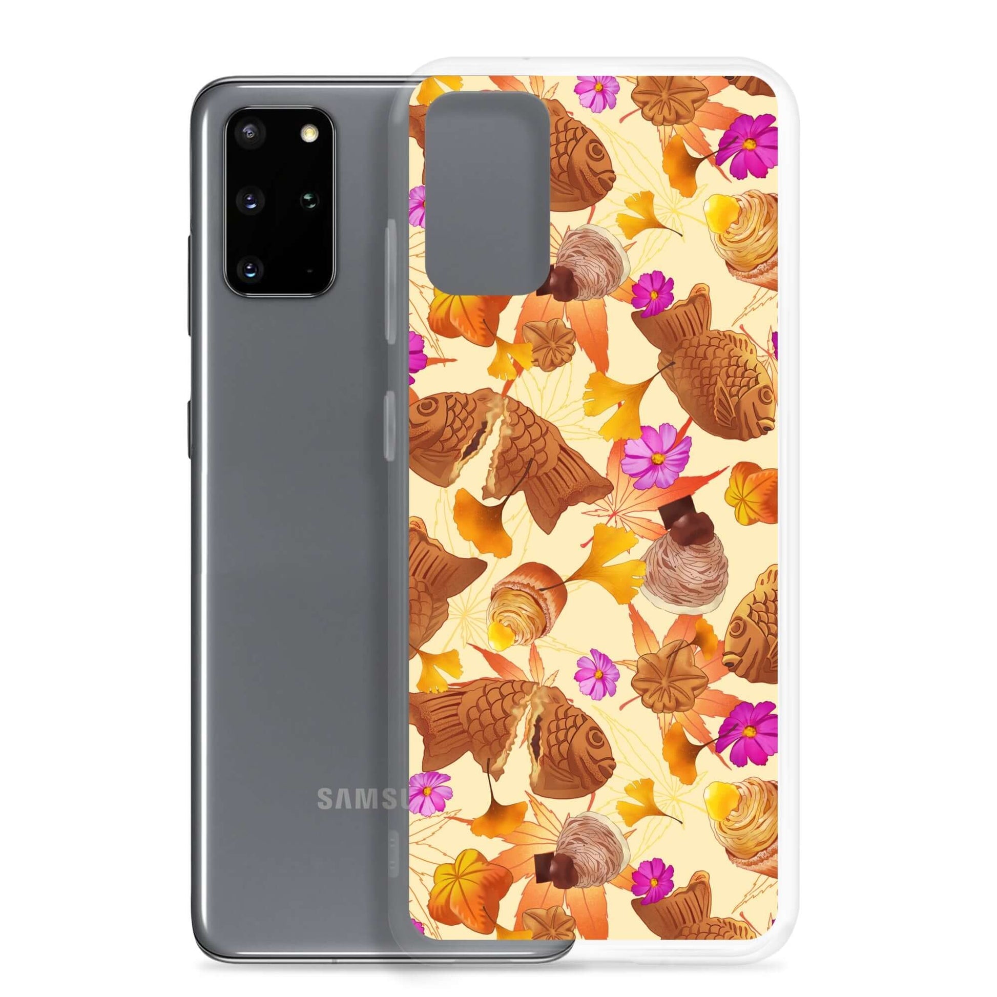 Sleek Momiji Samsung® Clear Case featuring a vibrant design, perfect for protecting your phone from daily wear.